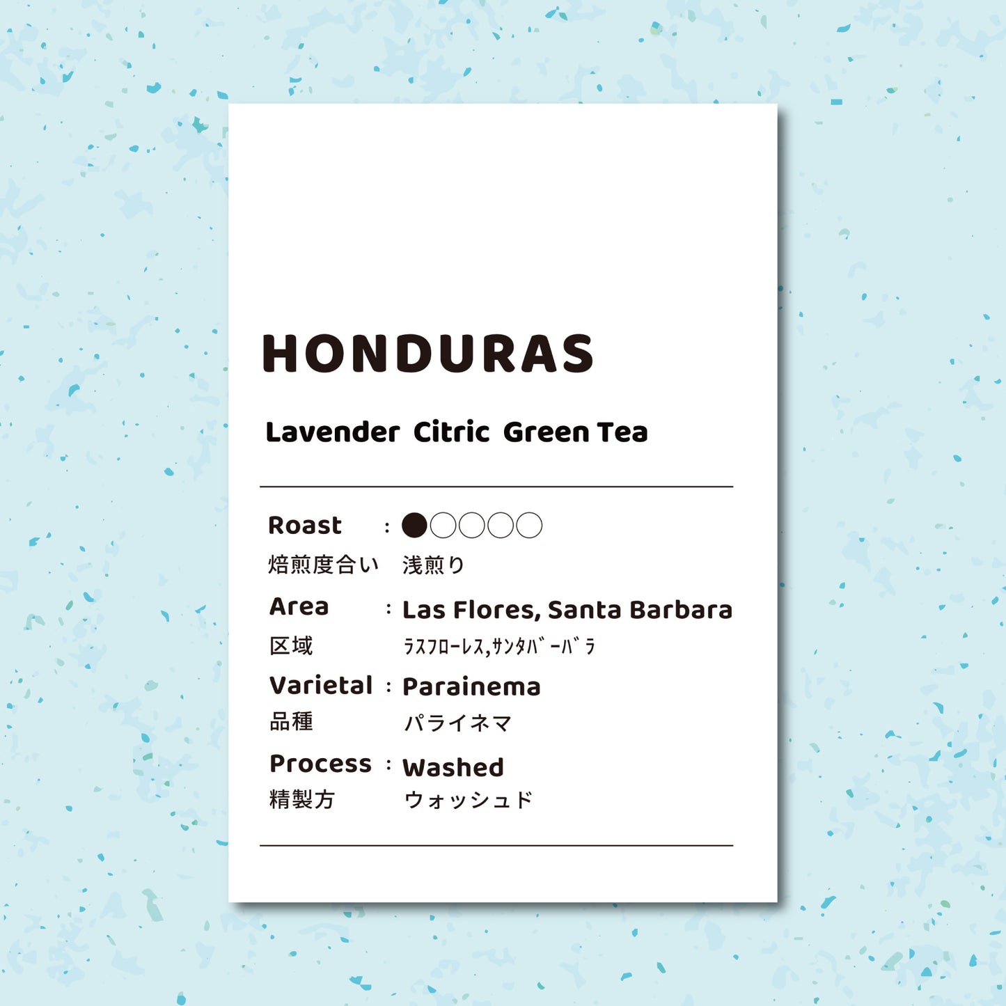 【浅煎り】ホンジュラス サンタバーバラ ウォッシュド